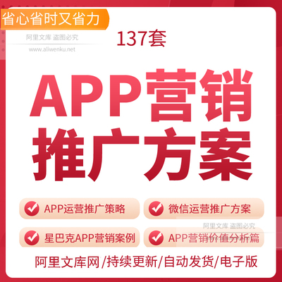 手机APP市场推广方案 地推营销策划活动执行计划书 产品运营资料A