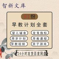 早教计划全套0-6岁发育指标及各种练习亲子课程教案电子资料文件